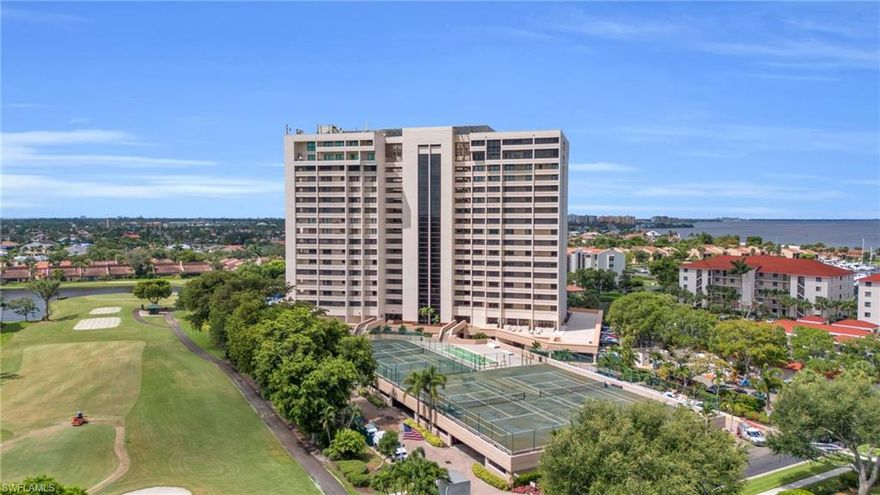 Experience luxury high-rise living in this beautifully appointed 2-bedroom, 2-bathroom condo in the highly sought-after Landings community of Fort Myers. Offering over 1,900 square feet of spacious living area, this residence features an open-concept floor plan ideal for entertaining and expansive views from your private retreat in the sky.

The primary suite showcases large picture windows, a generous walk-in closet, and a spa inspired en-suite bath complete with dual vanities, soaking tub, and separate glass-enclosed shower. The guest bedroom is well-sized with convenient access to a full second bathroom, perfect for visitors or a home office.

Located in a bundled golf community, residents enjoy unlimited golf on the private course along with resort-style amenities including a fitness center, community pool, tennis courts, marina with Gulf access, clubhouse dining, and beautifully landscaped grounds.

Ideally situated in Fort Myers, just minutes to shopping, waterfront dining, entertainment, and Southwest Florida’s white sand Gulf beaches. This high-rise condo offers maintenance-free living, security, and an exceptional coastal lifestyle.

Schedule your private showing today and discover premier Fort Myers luxury living at The Landings.