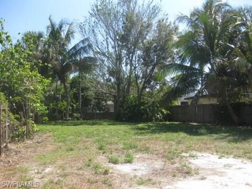 L.1922 - Least Expensive lot in NA15!  GREAT VALUE!!  Only one of the few vacant residential lots in the heart of Naples, 1258 Trail Terrace Drive has the perfect location, close to everything!  In the highly desirable area between US 41 North and Goodlette - Frank Road with highly sought school district, NO HOA FEES!  Impact fee credits available due to the pervious home that was demolished on property.  Survey and Elevation Certificate available.  Build your home on this lot with it's Sunny Southern Exposure and tropical foliage including a variety of Palm Trees.