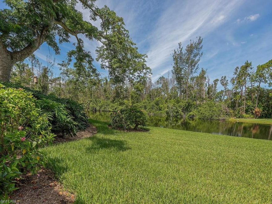 Pet friendly, 1st floor and Community Pool is included, right out your front door.  Bring your golden retriever. Absolutely the best Lake view in Naples Bath and Tennis.  This partially remodeled home is turnkey furnished and ready for the new owners. Wonderful neighbors. This is a very rare condo because its low density with lots of room to roam and park.  Naples Bath and Tennis allows pets, any size.  Although gated, the gate is open during the day.  Like Tennis? ASC is located a short one block walk across a bridge. Lots of wild life here.  36 tennis courts with many options for membership. Jr. Olympic pool.  Easy to see, this condo is vacant and ready to close.