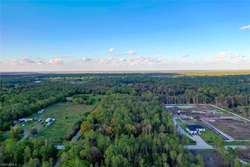 GROWTH OPPORTUNITY
This property offers incredible potential with zoning options for agriculture, mobile home overlay, or single-family development. It’s an exceptional investment opportunity in one of the most desirable areas. 
Located just minutes from Big Corkscrew Island Regional Park, Corkscrew Sanctuary, Ave Maria University, Orangetree Plaza, nearby restaurants, gas stations, and much more, this location combines convenience with growth prospects. Don’t miss the chance to own a versatile piece of land in a booming neighborhood—perfect for future development or as a strategic investment.