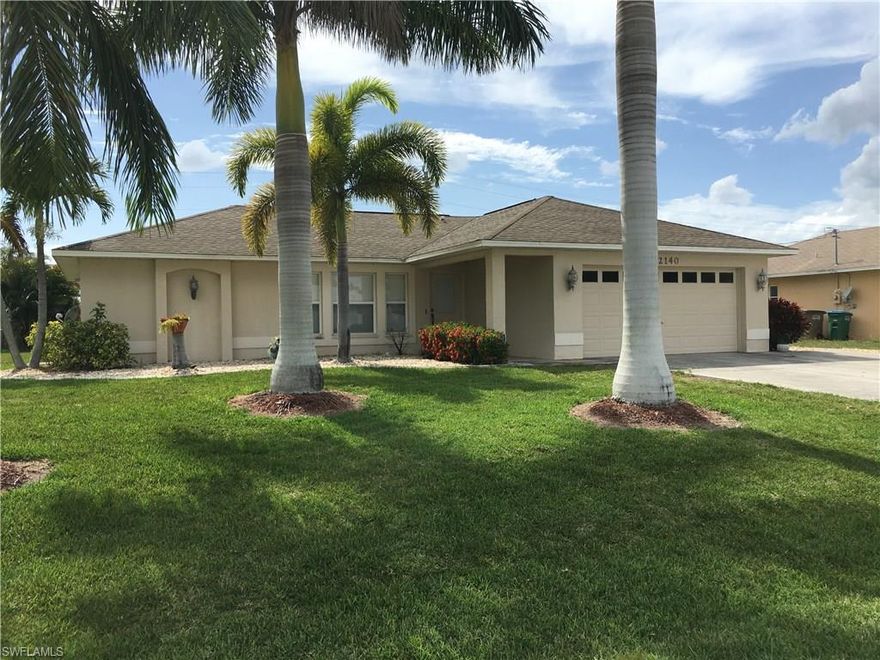 Light and bright ranch has just been totally repainted inside and carpeting has been replaced. This lovely single story home also offers crown molding and tiled floors everywhere except in the 2 guest bedrooms.   Immaculate and ready to move into.  Clean as a whistle.  Enclosed lanai and open rear yard for your recreational enjoyment.  Close to shopping and restaurants.  Located on quiet street in the Veterans Pkwy/Santa Barbara area.  Excellent value!!!  Because sellers have acquired this home through inheritance, they can only consider offers with cash or conventional financing.