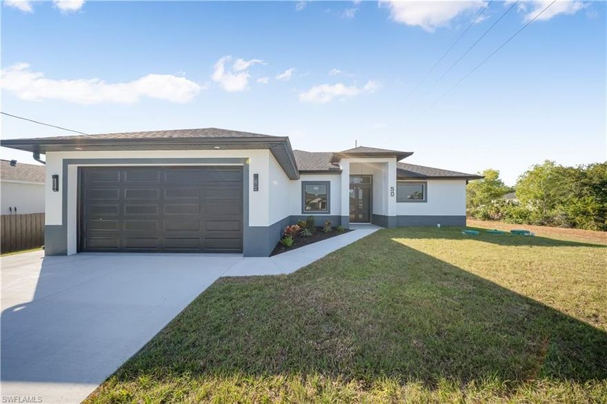Beautiful new construction single-family home for sale in Lehigh Acres. This modern home features porcelain tile throughout, custom wood cabinets, and high-quality finishes that give it a clean, stylish feel. Enjoy a spacious master suite with a large master bath, perfect for relaxing. Built with attention to detail and ready for its first owner. Seller concessions available — don’t miss this great opportunity!