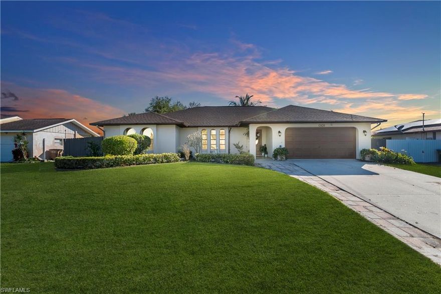 Welcome to this beautifully maintained 4-bedroom, 3-bath pool home offering  1,934 square feet of comfortable living space in Cape Coral. This property features a desirable split-bedroom floor plan, ideal for families or guests.
The kitchen has been completely remodeled, providing a modern and functional space perfect for everyday living and entertaining.
Enjoy true Florida living with a private heated pool featuring a pool water heater, resurfaced approximately two years ago. The outdoor area also includes an outdoor kitchen and outdoor bar, perfect for year-round gatherings. The backyard is a tropical retreat with many varieties of mature fruit trees and plants, creating a unique and relaxing outdoor oasis.
Additional highlights include gas service around the house, a fully fenced yard, outside storage house, and major upgrades for peace of mind such as a new roof (2023).
Conveniently located very close to Del Prado Boulevard, with easy access to shopping, dining, schools, and main roadways. This move-in-ready home is ideal as a primary residence, seasonal retreat, or investment opportunity.
Schedule your private showing today—this home truly has it all!