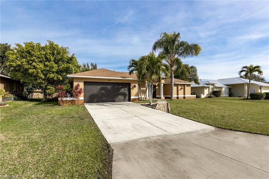 Pool home with spa and 4 bedrooms, 3 full baths. Split floor plan with a formal dining and living room. Off the great room is the 3 guest bedrooms and a pool bath. 3 sets of sliders that lead out to a large under truss lanai from the master bedroom living room and breakfast nook. The yard is fenced. This is truly a great home with plenty of room for entertaining your family or guest. This home is centrally located near shopping and restaurants. Quick access to Veterans Memorial and Fort Myers Beach & airport! All assessments are in and PAID IN FULL.