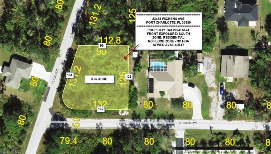 Great opportunity to own a residential lot in a peaceful and established area of Port Charlotte. This property is ideally located just minutes from major roadways including US-41, Kings Hwy, and I-75, providing easy access to shopping, dining, medical facilities, schools, and entertainment. Surrounded by well-kept homes and continued development, this lot offers a perfect spot for your future build with no HOA, and plenty of room for a single-family home, pool, or outdoor living space. The seller is also offering the adjacent lot at 23419 ARLO AVE, giving buyers the rare option to purchase two side-by-side lots. Perfect for anyone looking to build a larger home, create extra privacy, or hold an additional investment property.