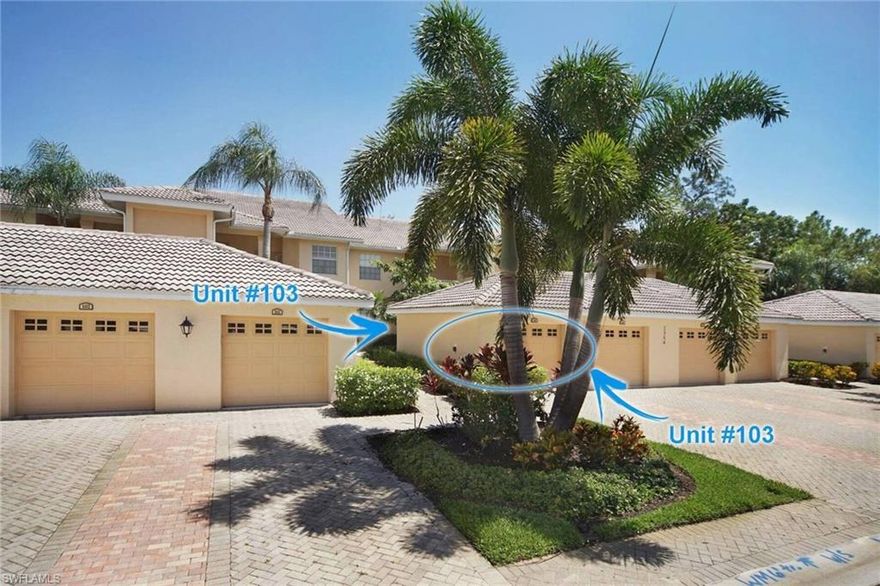 This 2-bedroom condo with 2 full bathrooms is over 1200 sq ft under air.  It is being sold TURNKEY and completely furnished.  As you come into the foyer, you have your kitchen that overlooks your greatroom with plenty of dining space.  The guest bedroom is in the front of the condo to give you extra privacy from your master bedroom.  The master bedroom overlooks the 4th fairway to allow great views from your bedroom. 
 You have 2 walk-in closets and the master bathroom has dual sinks with a walk-in shower.  You have a nice sized enclosed lanai that you can use all year round.  You have a wonderful southern view of the lake and the 4th hole of Forest Glen Golf course.  Look no further, this community has it all with bundled golf, tennis, 2 pools, nature trails, formal dining, informal outdoor dining, & more. Conveniently located near Naples downtown shopping, dining, beaches, Marco Island, and I-75