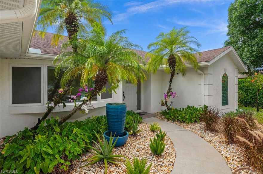 A home that truly stands apart from the rest, this beautifully renovated residence delivers the rare combination of style, substance, and location!

From the moment you arrive, it is clear this home has been thoughtfully transformed from top to bottom - and not just cosmetically. A full-house renovation has created a fresh, modern aesthetic throughout, paired with meaningful system upgrades that offer both comfort and peace of mind. The home features all-new plumbing (2022), a brand-new A/C system with new ductwork (2026), a new water heater (2022), and impact-resistant windows throughout (with the exception of two small front windows equipped with manual impact screens). Additional enhancements include a new garage door, an updated electrical panel with generator switch capability, and a transferable flood insurance policy - rare and valuable advantages for the next owner.

Step outside to a private backyard retreat designed for the Naples lifestyle. The heated saltwater pool, completed in 2019, features a sun shelf and waterfall element - perfect for relaxing in the Florida sunshine. The pool enjoys unobstructed, direct sun exposure, while the fully screened lanai offers a comfortable space for dining and lounging, giving you the best of both worlds. The fully fenced yard provides privacy and flexibility, and the irrigation well helps maintain lush landscaping efficiently.

While the backyard offers a private haven to enjoy both day and night, the front of the home has been thoughtfully refreshed to capture a charming coastal bungalow aesthetic. Lush, upgraded landscaping enhances the curb appeal, creating a warm and inviting first impression the moment you arrive. The extended driveway not only adds to the home’s presence but also provides ample space for guest parking - an often overlooked yet highly valuable feature for entertaining and everyday convenience.

This central Naples location places you approximately 4 miles from the dining and shopping of Fifth Avenue South, about 4.6 miles to the Gulf beaches by car (or approximately 3 miles by bike), 2 miles to Baker Park, 5 miles to the Naples Botanical Garden, and under 3 miles to the Naples Zoo. Top-rated schools, everyday conveniences, and local dining are all within close reach.

Residents of River Reach also have the option to join Coconut River Estates for just $450 per year, providing access to a wide range of amenities including a community boat ramp, heated pool, pickleball and tennis courts, shuffleboard, playground, dog park, nature trails, and additional access to the Gordon River Greenway, along with a calendar of social events.

For buyers seeking a move-in-ready home with meaningful upgrades, a fantastic pool, and one of Naples’ most convenient locations, this River Reach residence represents a truly exceptional opportunity. While the list price does not include furnishings, the seller is open to negotiating a furnished/turnkey option.