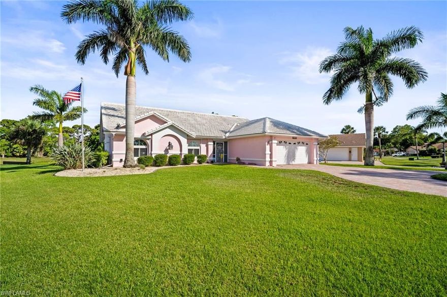 This beautiful one of a kind home in highly sought after Lochmoor needs nothing. The home was not flooded in Hurricanes Ian, Helene, or Milton. NO HOA fees! NO restrictions on rental income! It has newer appliances, new decking around the pool, new pool cage with custom lighting in 2023. Inside the home you'll find a large living area for entertaining with a cathedral ceiling for that plenty of room, yet warm feeling. The superb split floor plan is laid out where the 2nd and 3rd bedroom area closes off separately for the privacy and comfort of your guests. The pool bath is well designed where your guests will never have to walk through the house to take their needed breaks. Additional features are electric hurricane shutters, pre-wired entertainment system, custom blinds throughout the home, alarm with outdoor cameras and recorder, heater for the salt water pool, double pane windows, energy efficient heat pump hot water heater, water softener, and generator hookup. Friendly neighbors and located about 10 minutes from DT Fort Myers and 15 minutes from DT Cape Coral too! Don't miss out! Ask to see this home today.