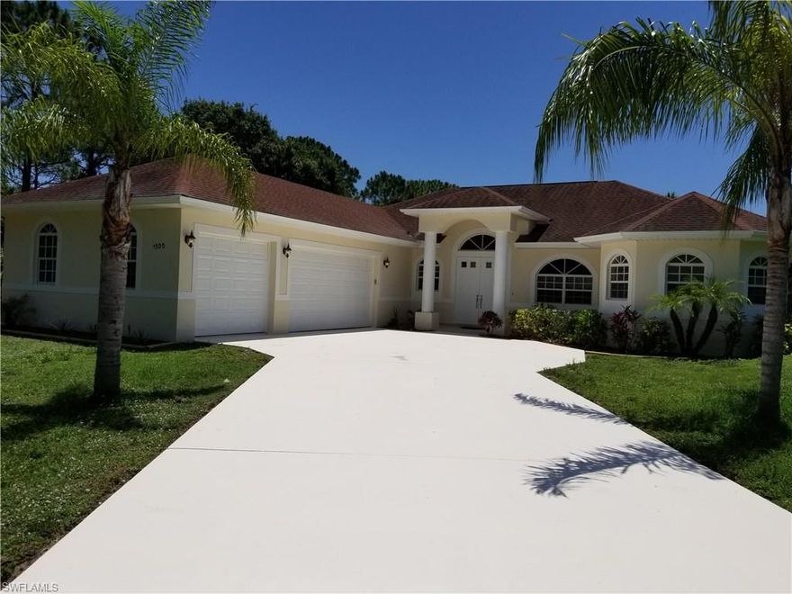 Super clean, huge luxurious 4 bedroom 3 bath pool with spa home with 3 car garage sitting on an over 1/2 acre lot at a canal. Perfectly located at the end of the street on a huge lot facing SE at a canal, this brand new renovated home offers all for a large family.