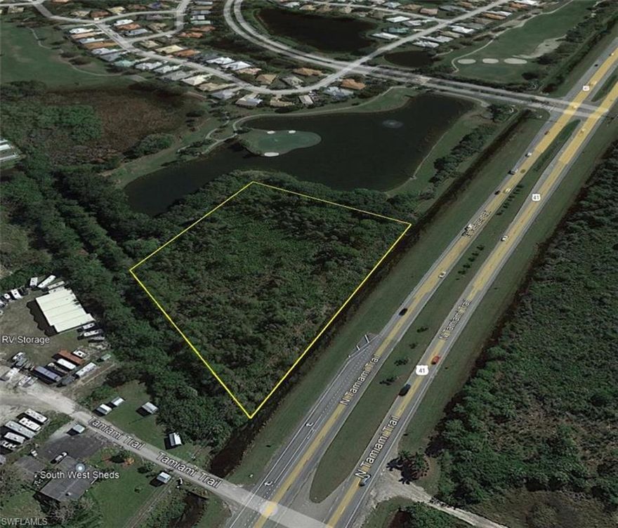 2.77 acres fronting N. Tamiami Trail (US Hwy 41) at the Charlotte County line. Currently zoned AG-2 with future land use as residential, but this site would lend itself much better as a commercial site with a comp plan amendment. With hundreds of new roof tops being constructed within 2 miles of this site, this property would serve as a great location for retail, services, clinic or professional offices. There is an existing median cut across from property to assist with south-bound access.