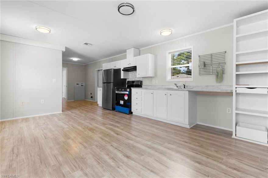 2017 Manufactured home located on 1/3 of an acre which is set up with the new FEMA regulations with electric and plumbing. Certificate of inspection on septic tank in 2024. Close proximity to recreational center, grocery shopping and restaurants. Bokeelia, Pine Island and Matlacha are a hot spot for boaters and salt water fishing. This home features 3 bedrooms and two full baths with new appliances. Great vacation get away, rental or your year around home. 12x24 shed with access ramp to store your outdoor equipment and lots of parking available in front. Make your showing appointment today. They have rental in place until Dec 2026 paying $1,500 a month.