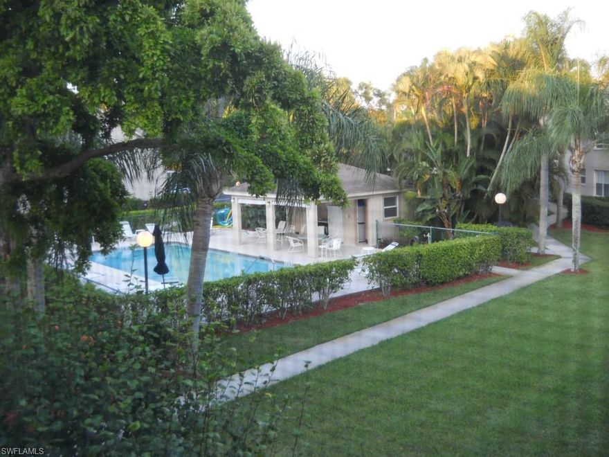 Beautiful, cozy 2 bedroom plus den with a beautiful view. 2 bathrooms, 2nd floor, all tile and Laminate flooring with Neutral décor. Nice lanai with view of Pool and clubhouse. Carport, Fabulous location, wonderful community.