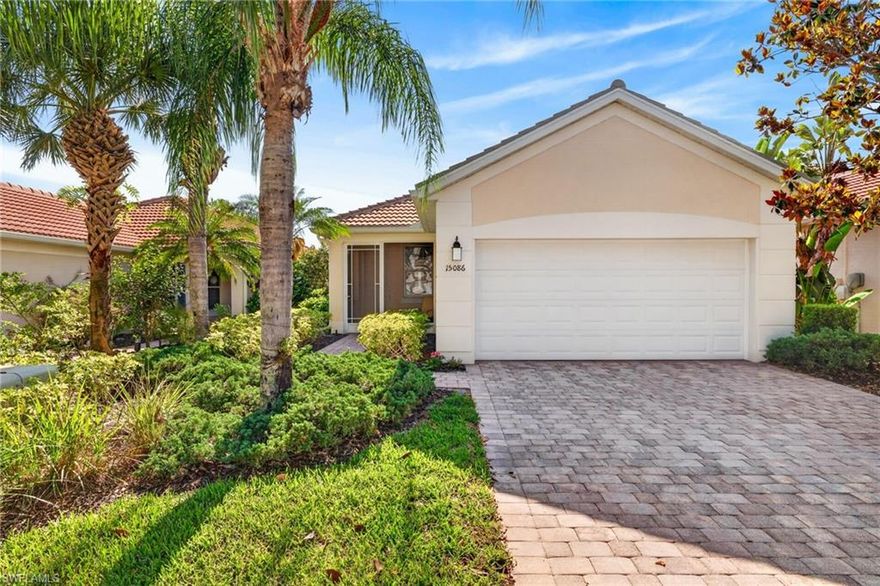 The perfect winter getaway or new place to call home in warm, sunny SW Florida! This desirable and well-maintained Pine Spring floor plan has 3BR 2BA 2 car garage and is move in ready with turnkey furnishings so immediately after closing you can start to enjoy all that VillageWalk of Bonita has to offer. The home welcomes you with the upgraded 9’4” ceilings, crown molding and lots of windows all complemented by a neutral color palette that creates a bright, spacious feel. The eat-in kitchen is ideal for both everyday meals and entertaining, featuring shiny granite countertops, wood cabinets and Stainless-Steel appliances. Retreat to the generous owner’s suite, which has a spacious walk-in closet, sliding doors for easy access to the lanai, and a bathroom complete with a convenient walk-in shower. Ceramic tile laid on the diagonal and Luxury vinyl floors throughout (no carpet) makes cleaning a breeze and adds a stylish touch. Step onto the screened lanai and take in the serene lake view—an inviting spot to relax with your morning coffee, read a good book, or simply savor the beautiful Florida sunrises. There is ample space to expand the lanai or add a pool for more outdoor enjoyment. For peace of mind, this home is equipped with manual hurricane shutters. Estuary Circle is just a short walk, bike or golf cart ride to the amenity rich town center that offers something for everyone: resort style & lap pools, 24/7 fitness center, lighted Har-Tru tennis courts, pickleball center and bocce all with active leagues. In addition, there is a lighted basketball court, tot lot, full-service restaurant w/indoor and outdoor dining, beauty salon, bagel shop, spa, ice cream shop, and lots of planned activities by the full-time activities director. VillageWalk of Bonita is unique with it’s pretty butterfly gardens, miles of lakes, sidewalks, walkways over connecting bridges and impressive wildlife. Gated, golf cart and pet friendly. It’s a great location to our beautiful beaches, SW Florida International Airport, shopping and entertainment destinations. Make your showing today as this is Florida Living at its best and the perfect place to call home!