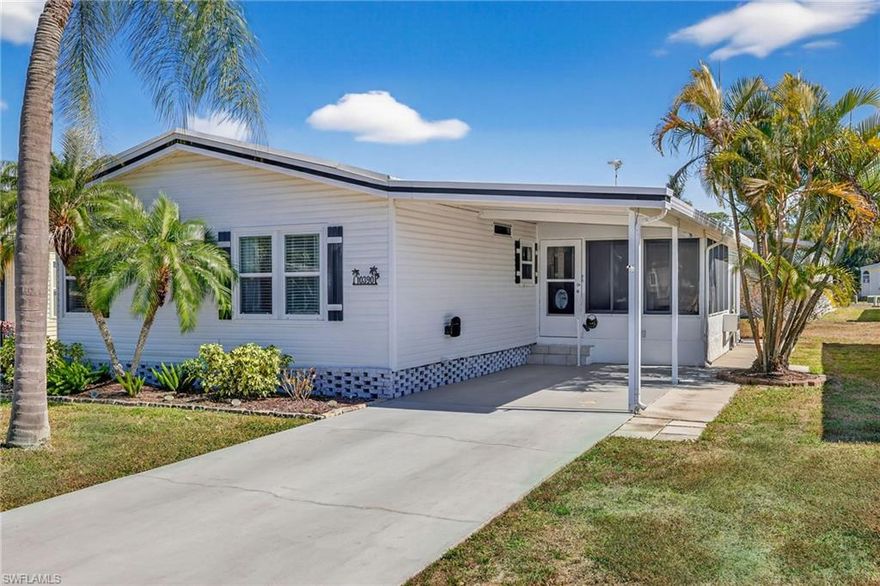 Step into your peaceful sanctuary in this beautifully updated 2-bedroom, 2-bathroom home, tucked away in one of the area’s most quaint and quiet 55+ communities. This residence offers the perfect blend of essential upgrades and relaxed Florida living. There's a NEW HVAC system with all new duct work, a NEW Water Heater, NEW Plumbing throughout the entire home, NEW Rubber Rolled Roof, NEW Tie downs on home and carport, NEW insulation and vabor barrier, NEW Insulated Double pane windows, Luxury Vinyl Flooring, Updated Kitchen and Bathrooms!
Whether you’re enjoying a quiet morning coffee or hosting friends, you’ll love the fresh, contemporary feel of the interiors. Location is everything here: you are just minutes from the vibrant dining, entertainment and shopping of Downtown, and only 5 miles from the sun-drenched, warm sand beaches of Bonita Springs. It’s time to trade the hustle for the horizon.