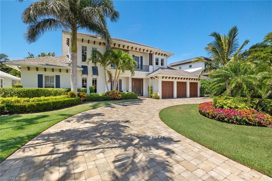 Welcome to 655 7th Avenue North in desirable Olde Naples location just a short walk to the beach and downtown.
Enter this 4 Bedroom plus den/4.5 Bathroom newer construction house into a welcoming foyer opening to an expansive open-concept living floor.  Spacious living room with wall of glass opening out to private rear yard seamlessly blending indoor/outdoor living.  Lovely dining room complete with wet bar is ideal for entertaining.  True chef's eat-in kitchen replete with Thermador appliances including 6-burner gas range, white shaker cabinetry and oversized quartz island.  Master suite oasis overlooks private back yard, dual walk-in closets with custom built-ins and a spa-like bath with oversized walk-in shower, freestanding soaking tub, separate vanities and separate water closet.  Guest suite with en-suite bathroom plus access to outdoor living space.  Convenient first floor office ideal for today's work from home lifestyle plus full-sized laundry room and powder room.
Ascend to the second floor to a light and airy loft-like sitting room with beverage center ideal for visiting guests.  Two additional guest suites each with en-suite bath and walk-in closets complete this floor.
Outdoor living space is truly a private sanctuary with a gorgeous pool and spa, sundeck, covered screened-in living/dining room with custom built-in outdoor kitchen ideal for year-round entertaining.  Grassy area perfect for dog lovers and play.
3-car attached garage with epoxy floor.  Easy walk to the gorgeous beach at the end of block and an easy walk, bike or golf cart ride to downtown Naples' 5th Avenue South and 3rd Street South renowned worldwide for its fine dining and shopping.  Easy access to Naples and Fort Myers airport. Come enjoy the Naples lifestyle at this lovely in-town home.