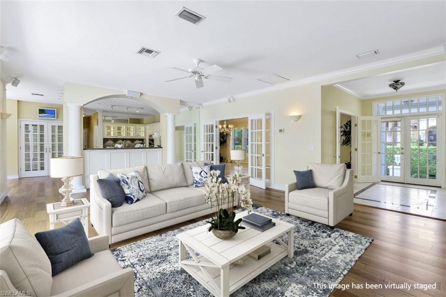 Be sure to watch Video of the property. Amazing opportunity to live in the current property with 4 bedrooms and 3 full baths OR create your plans for your dream home on this .76 acre (33k sq/ft) lot in prestigious Port Royal. R1-10 zoning district. Due to the size of this lot, one detached guest house is permitted as of right.  Maximum building area: 9,150 sq ft for this lot. The guest house can have more than one habitable story, but the total habitable floor area of the house (add up all floors) cannot exceed 40% of the principal house’s habitable floor area.The possibilities will afford the most discerning buyer an opportunity to have the home of their dreams!  The current house is livable but is being sold as-is. Tennis court is part of the property. Associate Port Royal membership availability.