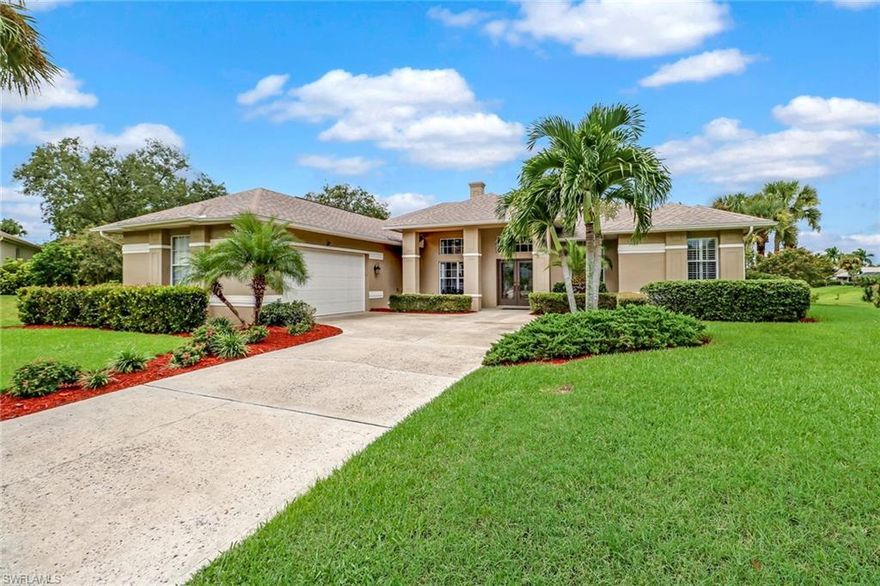 MOTIVATED SELLERS! LARGE PRICE IMPROVEMENT! Better than new, and one of a kind, this tastefully styled and beautifully upgraded home is located on a private cul-de-sac and situated on an over-sized lot with an incredible lake view. Nested within the best kept secret in Estero, The Groves community is ideally located and contains one of the lowest HOA's in the area at only $500 per year! This home has it all; custom glass front door inserts, brand new pool cage, new shaker style kitchen cabinets, granite counter tops throughout, all new plumbing, new hot water heater, stainless steel appliances, fenced in yard, Encore coated garage floor, and a recently painted exterior. Enjoy living in style in this contemporary designed 3 bedroom plus den, 2 ½ bath luxurious home with a picturesque lake view. Do not wait…this home will not last long!