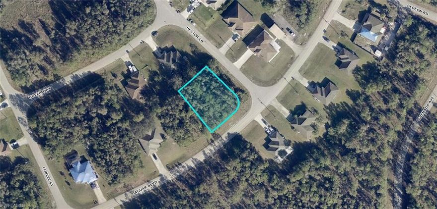 HUGE oversized corner lot just a block from State Road 82! Access in and out of your new home will be super convenient and quick. This location is a short drive to the Interstate and the SW Florida International airport as well as FGCU & Gulf Cost Town Center. Buy now & build or hold for future investment, taxes are low!