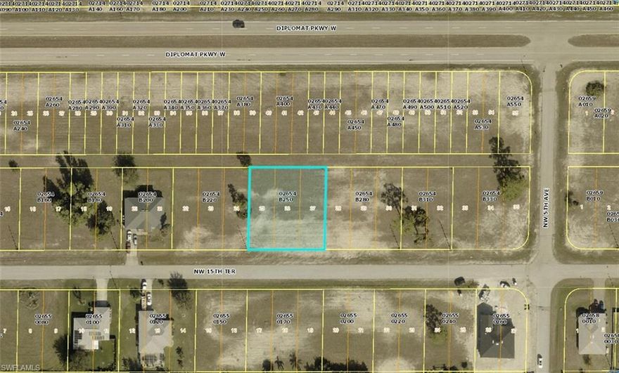 Excellent opportunity to own a residential lot in Cape Coral with convenient access to major roadways and Fort Myers. Ideally located near Diplomat Parkway, this property offers easy commuting and quick connections to shopping, dining, schools, and everyday amenities. The lot provides a great setting for a custom home or investment in a growing area of Cape Coral with continued development and long-term potential.

Whether you’re building now or holding for the future, this centrally located homesite delivers both convenience and value. Seller is motivated—bring your best offer.