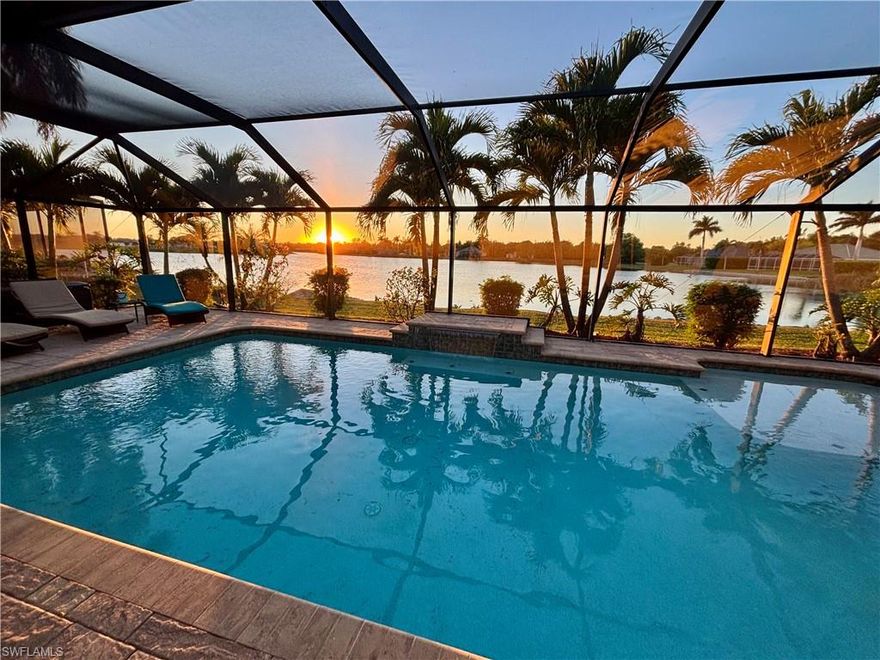 How about this spectacular sunset view all winter long! It could be yours along with a great home at an incredible price in the Naples/Marco Island area. This 3-bedroom, 2 bath, single family pool home has high ceilings and that big-open feel, perfect for entertaining friends and family inside, outside or both!  Stop in to see for yourself, the beautiful enhancements. This spacious 4212 total square feet, double car garage and overly-extended concrete driveway is made possible by a spacious lot of more than .33 of an acre. This incredible residence at 18013 Royal Tree Parkway is located in Royal Palm Golf Estates, a gated golf course community surrounded by Eagle Lakes Golf Course/Club (Public) designed by Gordon Lewis. Pay as you play or become a member.  Conveniently located between Marco Island and Naples offering shopping, restaurants, beaches with Olde Naples/5th Ave, 3rd St, and the Naples pier all nearby. Low HOA fees! Don't miss this excellent opportunity!