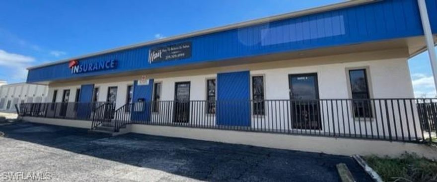 Excellent location. Just of Cape Coral Pkwy and close to Del Prado Blvd. ! Spacious unit with foyer/reception area  and two separate offices. Tenant pays only electric.