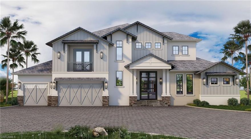 NEW Sunset Builders Estate Home.  Beautiful Eastern Exposure with Direct Deep Water Access.  Quality Finishes Throughout.  Gourmet Appliances + Full Size Wine Fridge.  35' Pool with Swim Up Bar! Linear Lanai Fireplace + Outdoor Kitchen.  Elevator + Storm Shutters + Roll Down Screens + Wide Plank European Hardwood Floors.  Full Back of the House Butler Pantry.  2 Story Staircase.  Black Frame Impact Windows.  Coastal Farm House Theme.  Ready for OCTOBER 2020 Occupancy.