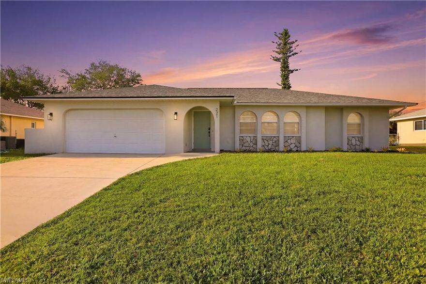 Charming, fully remodeled 3-bedroom, 2-bath home ideally located on a quiet street in central Cape Coral. Completely updated from top to bottom, this move-in ready property features modern finishes, stylish upgrades, and a bright, open-concept layout designed for comfortable living and easy entertaining.
The beautifully updated kitchen flows seamlessly into the spacious living areas, making it perfect for hosting family and friends. The home also offers private, well-appointed bedrooms ideal for comfort and relaxation.
Major updates include a new roof and A/C installed in 2023, providing peace of mind for years to come.
Conveniently located with quick access to Fort Myers, shopping, dining, and all that Southwest Florida has to offer, this home is ideal as a full-time residence, seasonal retreat, or investment opportunity.
No flood insurance required and all assessments paid!