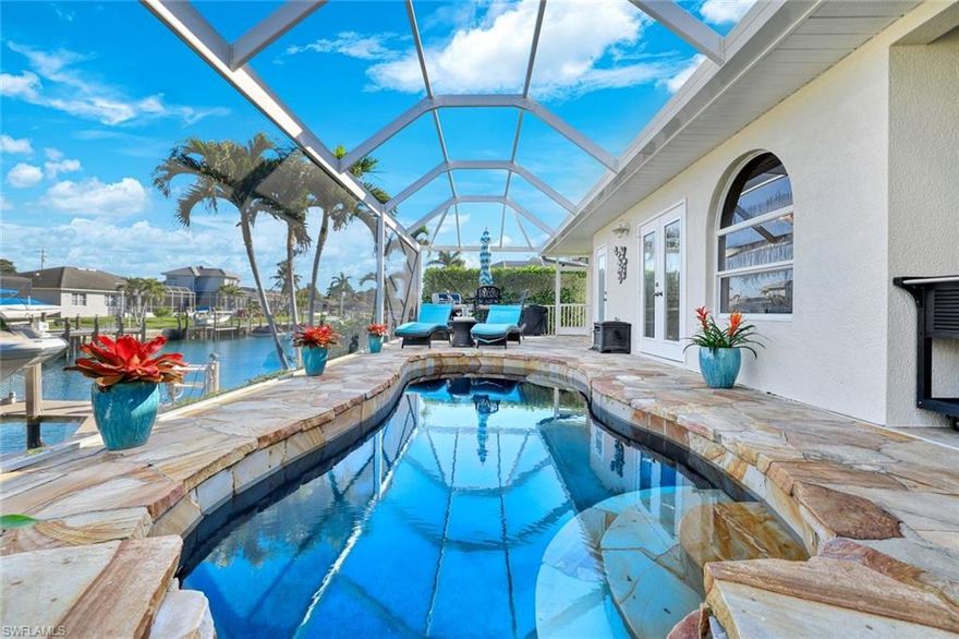 Set along a quiet residential street in the heart of Marco Island, this thoughtfully designed four-bedroom, two-bath residence reflects a refined coastal aesthetic paired with effortless indoor–outdoor living. The home offers a clean, cohesive interior highlighted by tile flooring throughout, plantation shutters, and impact windows that invite natural light while ensuring comfort and resilience. The living and dining spaces unfold with a sense of openness and calm, creating a natural flow suited to both intimate daily living and relaxed entertaining. A neutral palette and timeless finishes provide a sophisticated backdrop, while a reverse osmosis system enhances the home’s everyday functionality. Outdoors, the private pool setting becomes a defining feature. The lagoon-inspired saltwater pool with electric heater is surrounded by an elegantly finished stone deck and enclosed within a panoramic screen, allowing for uninterrupted views and a seamless connection to the outdoors. Other features include a wood fireplace, Corian counters, and waterfall shower in guest bath. This serene environment is ideal for hosting, unwinding, or simply enjoying Marco Island’s year-round climate. Completing the residence is a three-car garage offering generous storage and convenience. Ideally positioned near Marco Island’s beaches, boating, and dining, this home presents a balanced blend of style, comfort, and understated luxury. *Seller has a Hammock Bay Social Beach Membership that is TRANSFERABLE and is optional for the buyer. If buyer chooses to have the membership transferred, then the cost to the buyer would be $25k for the new Membership, plus a $5k transfer fee. Only current Social Beach Members will be permitted to join the Golf waitlist which is 3-5 years. The golf waitlist is permanently closed to the public.