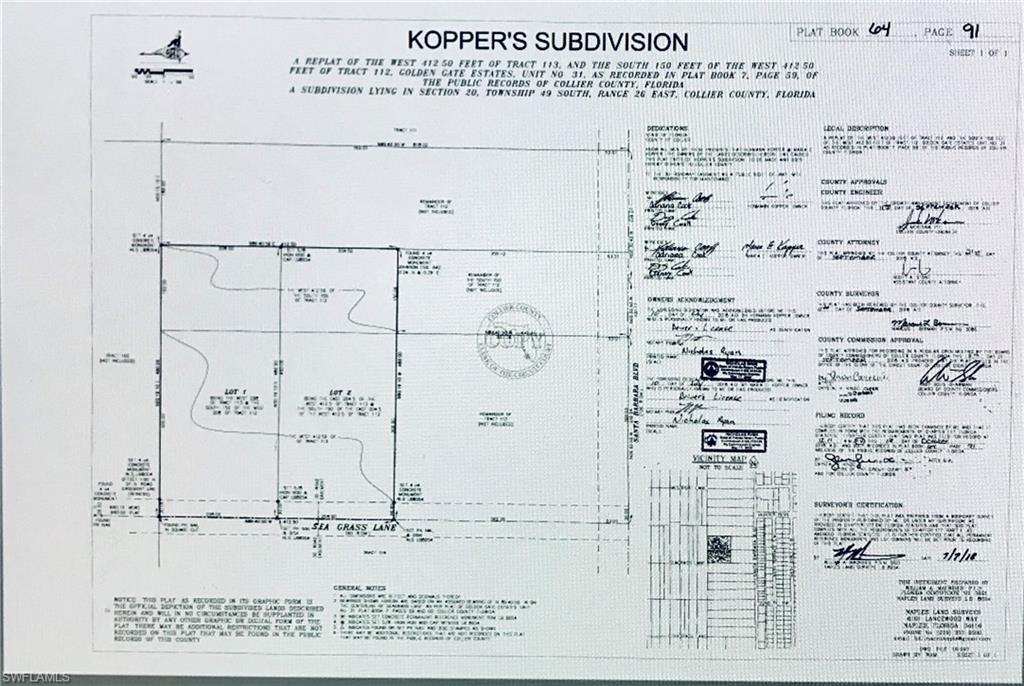 GOLDEN GATE ESTATES - Land