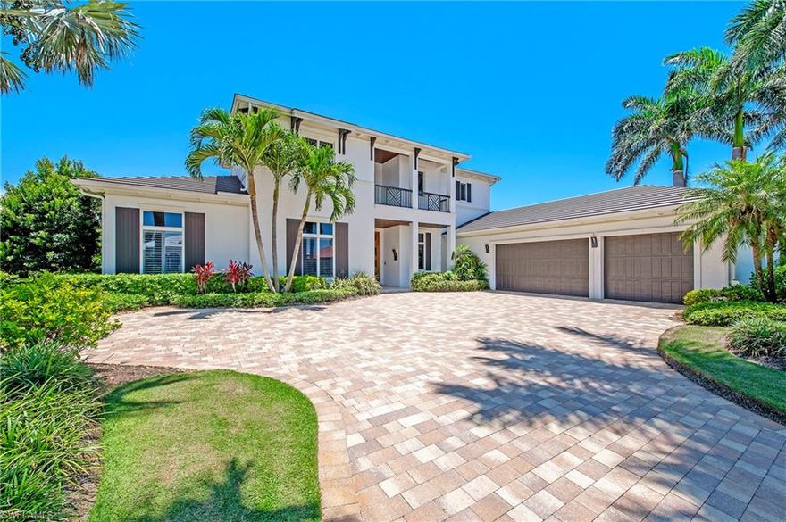 Largest custom built home in the Marsala subdivision. Located on the best lot overlooking a large lake with great view of Tiburon Black Golf course. GOLF CLUB MEMBERSHIPS ARE AVAILABLE, or social memberships but not required.  Mrs. clean has lived here in this one owner, exceptionally maintained home. From the moment you enter, you will be drawn to the dramatic light coffered ceilings with contemporary fixtures. Luxurious hard wood and marble floors accent the dramatic floor plan. The architectural creativity in the state of art kitchen with full Wolf gas range and walk in wine cellar accents the first floor.  The first floor 3700 square feet amenities  include the primary suite with large bath, custom closets, Sonos system.  Additionally, there is a beautiful gas fireplace, home office, dining room and living space that opens to the large pool and spa. The free form pool and hot tub with outdoor kitchen/bar invites you to the open views of Lake and golf course. The second story features two guest suites and a perfect video room. Kohler in home generator with natural gas.  Watch PGA tour events from your back yard such as the Chubb Classic, Shark shootout, and LPGA.