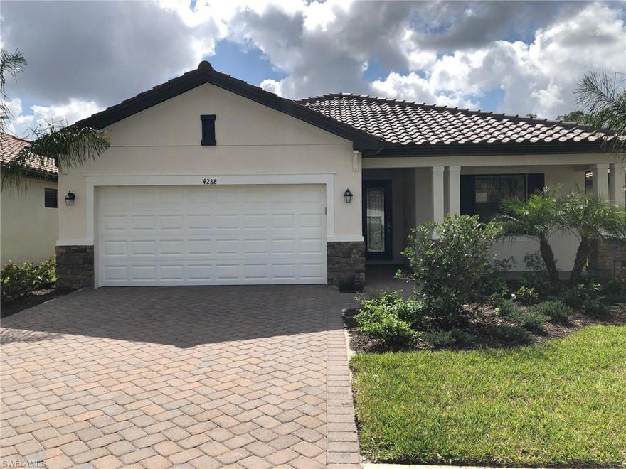 New construction!  Price just improved over $10,000!  Live the good life with 1,849 square feet of versatile living space including upgraded cabinets & tile extended throughout main living areas. This Venice floor plan features 3 bedrooms in a desirable split plan, 2 baths include a luxurious master tub and shower, dining room with adjoining great room ideal for socializing, Lanai for enjoying the laid-back Florida lifestyle and a large 2-car garage.  Raffia Preserve recreates a traditional neighborhood within a setting of palm trees, nature preserves and lakes. The clubhouse is where you will find friends and neighbors socializing by the club room fireplace, catching rays by the resort-style pool, or perfecting their work-outs in the state-of-the-art fitness center.  
Photography (1st three photos are of actual home) and virtual tour are for display purposes only – the model home furniture, accessories, wall-coverings, landscaping, and options are not included in the price of the home.  For included features and any questions, please schedule your showing TODAY!