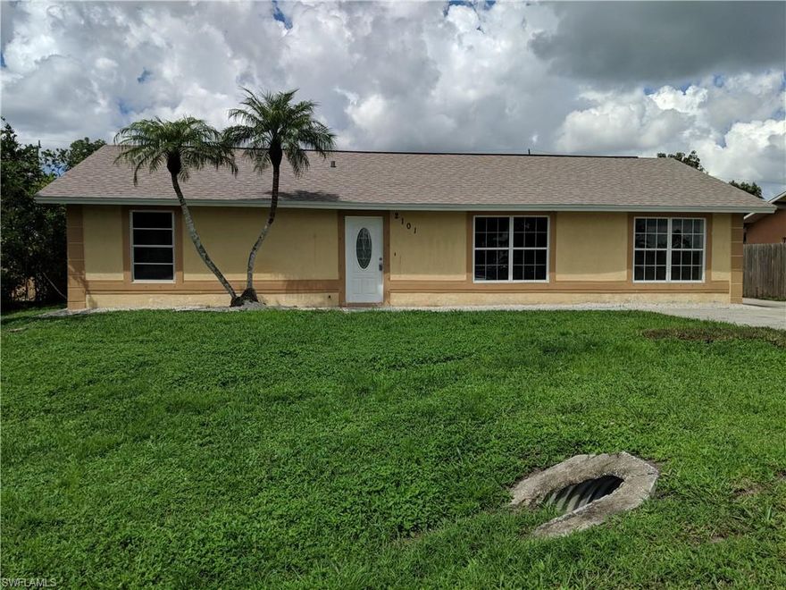 Great home located Golden Gate City! This 3 bedroom, 3 bathroom with a screened in lanai offers 1,352 feet of living area. The home features a new room and HVAC in 2018 & has tile throughout is on city water and sewer.  Golden Gate City is centrally located to all the amenities Naples has to offer and has no HOA dues or restrictions.