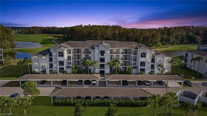 Golf Membership Included | Upgraded 4th floor Birkdale Plan
6046 National Blvd. Unit 446

Welcome to this beautifully finished 4th-floor end-unit Birkdale condo located in the sought-after National Golf & Country Club at Ave Maria. Offering 2 bedrooms, 2 bathrooms, and 1,154 sq. ft. of thoughtfully designed living space, this home combines comfort, elegance, and a premier golf lifestyle.

Inside, an open and airy layout is enhanced by stylish tile flooring, recessed lighting, and tasteful fixtures throughout. The gourmet kitchen features stainless steel appliances, an electric cooktop, wall oven, center island, breakfast nook, designer lighting, tiled lanai flooring, and a custom backsplash—perfect for both everyday living and entertaining.

Step out onto the private lanai and enjoy south-facing exposure with sweeping lake views, two golf holes, and a protected preserve backdrop—a truly breathtaking setting for morning coffee or evening relaxation.

As part of a bundled golf community, this residence includes a deeded golf and full country club membership. Enjoy unlimited access to the championship golf course, along with an array of resort-caliber amenities: a zero-entry pool with lap lanes, poolside bar and grill, tennis, pickleball, bocce, a state-of-the-art fitness center with aerobic and stretching rooms, saunas, and a luxurious day spa. The newly completed clubhouse adds even more appeal with fine dining, a casual bar and grill, card rooms, and a full schedule of social events.

Just outside the gates, Ave Maria offers a vibrant small-town atmosphere with modern conveniences including restaurants, shops, parks, a water park, and a bustling weekly farmers market. Recognized as one of the fastest-growing master-planned communities in the country, Ave Maria continues to attract those seeking lifestyle, value, and community.

Don’t miss the chance to own this exceptional condo with unmatched views and premier amenities in one of Southwest Florida’s most desirable locations.