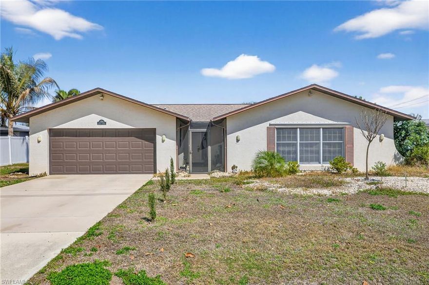 DIRECT GULF ACCESS • MINUTES TO OPEN WATER • 2 DOCKS • BOAT AVAILABLE

True boater’s dream in a prime Cape Coral location near Veterans Pkwy and Horton Park. This 4-bedroom, 3-bath waterfront pool home offers quick boating access to open water, rare privacy, and a spacious layout designed for relaxed Southwest Florida living.

Inside, the home features a large living area with sliding glass doors that open to the oversized pool and covered lanai, creating a seamless indoor-outdoor space perfect for entertaining or enjoying sunny Florida days. The split floor plan includes two primary suites, offering flexibility for guests or multi-generational living. One of the suites features sliders that lead directly to the pool and lanai.

Recent improvements include a new roof installed in 2021, providing peace of mind for future owners.

For boating enthusiasts, this property truly stands out with two private docks, offering space for multiple watercrafts, and a BOAT AVAILABLE to be included with the purchase, making it easy to begin enjoying the Gulf lifestyle immediately.

Whether you're looking for a primary residence, vacation home, or investment property, this home offers incredible potential in a sought-after Cape Coral location close to parks, dining, shopping, and everything Southwest Florida living has to offer.