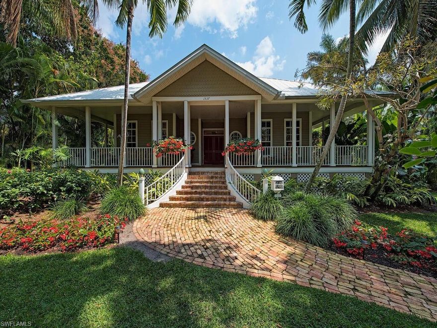 Perfectly positioned in the heart of Old Naples! Located just 1 block to the historic 3rd St. S. shopping and dining district, and 2 blocks to the white-sand Naples beaches. Beautiful grounds with ample space to add on, if so desired, and there's alley access as well. Fantastic building opportunity, or utilize this custom built home that has been well taken care of by it's only owner.