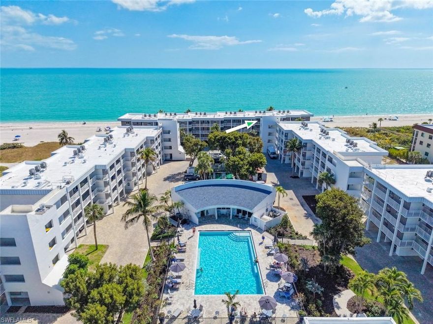 Experience beachfront living in this top-floor condo at Island Beach Club on Sanibel Island. Located on the 4th floor of an elevated Gulf-front building, this unit offers gulf views, coastal breezes, and direct beach access just steps away.

This bright and well-maintained condo features tile and vinyl flooring throughout, an open living and dining area, and a breakfast bar that flows into the main living space, ideal for entertaining or relaxed everyday living. The unit includes in-residence laundry, impact-resistant windows and doors, and a functional layout designed for comfort and convenience.

Island Beach Club is a desirable Gulf-front community offering resort-style amenities, including a beachfront pool, shuffleboard, community room, and private beach access. Residents enjoy elevator access, under-building covered parking, extra storage, and secure lobby entry.

This property is investor-friendly with weekly rental potential and strong income opportunity, while also being perfect as a vacation home, seasonal retreat, or full-time residence. Pet-friendly for owners, with up to two pets allowed (with restrictions).

A rare opportunity to own a Gulf-front condo on Sanibel Island—ideal for beachfront living, vacation rental income, or a private coastal getaway.