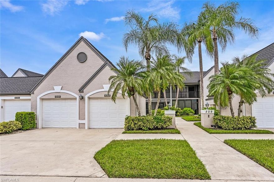 Here you go a second floor veranda with a beautiful view overlooking the first hole and water in fabulous Countryside Golf and Country Club! Fully furnished for you to just move into and enjoy not only eighteen holes of golf but a fabulous clubhouse, fitness center, tennis complex, pickle ball and bocce ball. You will never run out of things to do in Countryside. All of this so close to downtown Naples with its shopping, restaurants, entertainment and beautiful beaches. Just move in and enjoy all Countryside and Naples has to offer! Perfect for the investor who is looking for seasonal or annual renters! Countryside has it all in one of Naples friendliest golf and lifestyle communities. Just steps away from the community pool!