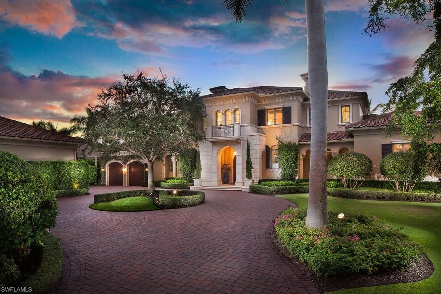 Enjoy breathtaking panoramic views overlooking wide water and the Estuary’s fifth green. This magnificent custom estate home, built by Borelli, has extensive upgrades and beautifully updated designer finishes. The exceptional floor plan features a first-floor master including luxurious dual baths, private massage or exercise room and custom closets. The epicurean kitchen boasts custom cabinetry, top-of-the-line appliances and access to the climate-controlled wine cellar. The additional guest cabana with private entrance is perfect for your guests. A grand staircase or private elevator whisks family and friends to the second floor, which consists of three guest suites, an entertainment room with kitchenette and second laundry.  The expansive outdoor entertaining area offers a newly installed putting green, fire pit and negative-edge pool with spa. Grey Oaks Country Club has recently completed a multi-million dollar renovation including an incredible new lagoon beach entry pool, fire pits, indoor/outdoor restaurant and bar, tennis center, golf training facility and a 30,000 square foot lavish health and wellness center.