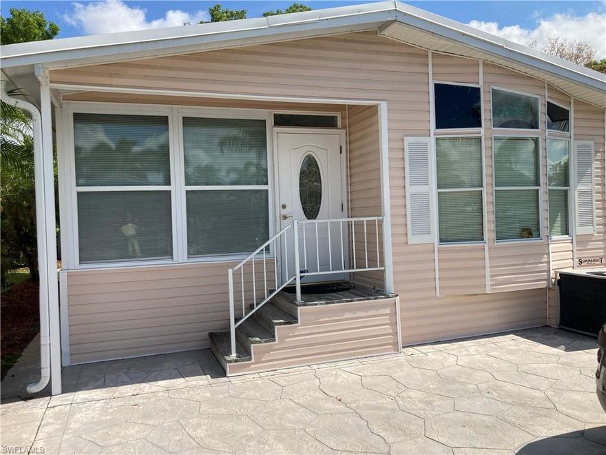 Excellent up scale RV resort in North Naples location and walking distance to the new "The Pointe at Founders Square" which will feature resturants and retail. Affordable, well maintained, Crystal Lake RV Resort is gate guarded and features a clubhouse, pool, tennis, bocce ball and shuffleboard.  Don't miss this opportunity to move into a completely furnished home with low carrying costs.  Shed in the backyard with washer. Brick pavers in back for patio furniture. Crystal Lake is a place where all will feel welcome. An oasis for high season living.