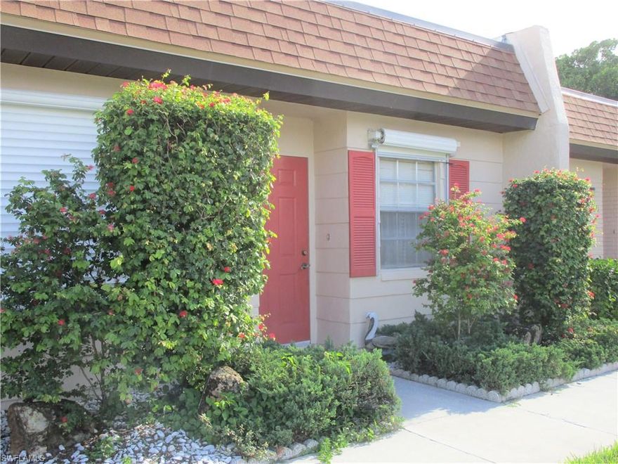 MULTIPLE OFFERS RECEIVED- Highest and best due by 3pm on 8/15/19 .This cozy  2 bedroom 2 bath condo is walking distance to shopping and area restaurants and a short drive to the Gulf beaches of Ft. Myers Beach and Sanibel Island. You will love the one floor design with no one above. The porch has been enclosed and gives you additional "flex" space.  It has tile throughout and an inside laundry area. There's covered parking and outside storage, too! Maintenance fees of $315 per month include insurance ( both homeowner & flood), cable, pest control, pool & lawn care (check out picture of the community pool) professional management company, and reserves. It is offered furnished and affordably priced so you can make upgrades to your own taste. Start enjoying the Florida sunshine today!