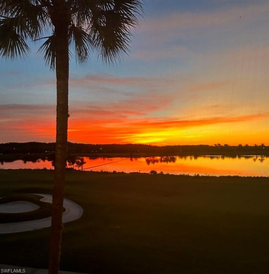 Experience the Southwest Florida lifestyle with this beautifully appointed 2-bedroom, 2-bathroom condo at Bonita National Golf & Country Club, complete with an EXCLUSIVE GOLF MEMBERSHIP INCLUDED! Located on the 3rd floor, this condo provides one of the best views in all of Bonita National. Relax on the enclosed lanai while watching stunning western sunset views over the first hole, a serene lake, and the elegant clubhouse. The spacious open-concept great room features granite countertops, 42-inch wood cabinetry, new A/C, new compressor, new dryer, new refrigerator and stainless steel appliances. Additional highlights include a storage unit (located on the same floor), an assigned carport, and common elevator. In addition to its visual charm, this property presents an exceptional investment opportunity with the potential for monthly rentals. Sold turnkey furnished, the condo is ready for immediate occupancy! Whether you're looking for a lavish personal getaway or a wise addition to your investment portfolio, this condo combines elegance and functionality in a highly sought-after location. Bonita National Golf and Country Club provides an exciting and active lifestyle with its extravagant amenities including an18-hole Gordon Lewis designed championship golf course, clubhouse with dining, resort-style pool with open-air restaurant and bar, fitness center with spin studio, tennis courts, and full beauty salon.