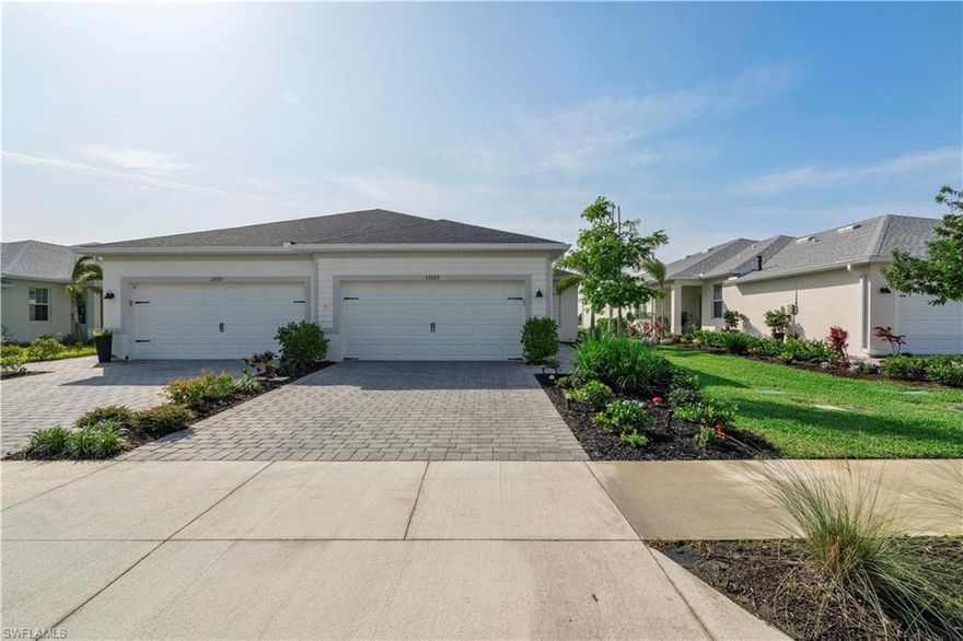 Welcome to Trails Edge, a family oriented neighborhood inside Babcock Ranch. For sale is the bismark villa model from Lennar. 3 bedroom, 2 bathroom, 2 car garage, with 1400 square feet under air. Home was recently painted inside. Kitchen cabinets were changed to white. Tile flooring throughout, no carpet. HOA includes lawncare, high speed gigabit internet, and exterior painting every 5 years. House located on private dead end street with minimal traffic. All utilities underground, including electric, water, and natural gas. Excellent location inside Babcock Ranch - minutes to the school, downtown, and main shopping center were Publix is located. Home is priced to sell fast!