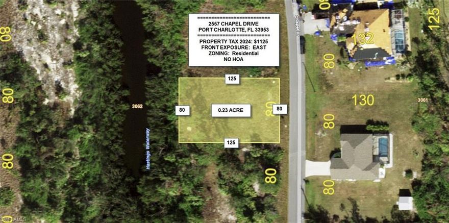 Beautiful Gulf Access Canal lot in the very fast growing city of Port Charlotte, conveniently located close by shopping, dinning and schools. Electricity available and no HOA, no Flood Zone,  and 15 minutes boat ride to the Myakka River then onto the ocean, unlimited building potential. Purchase now while price is low, then build your dream house later.