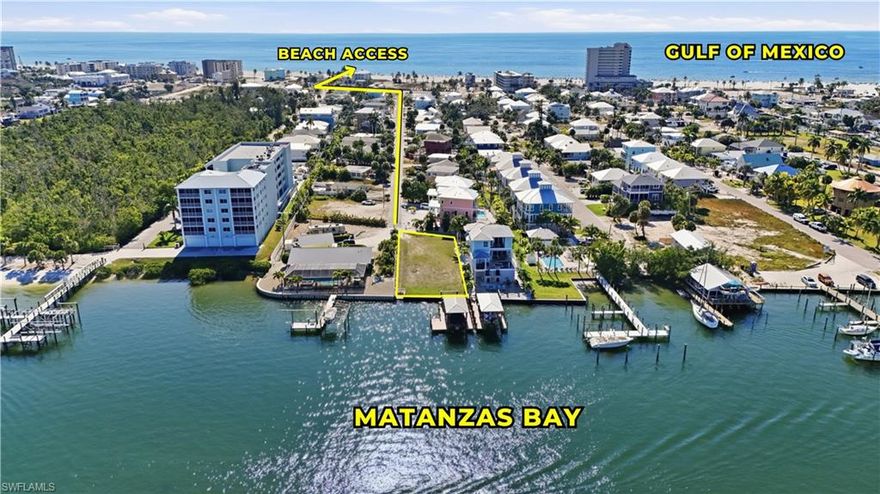 BAYFRONT, WEEKLY LOT! This exceptional property is a DREAM HOME LOCATION. It features an updated seawall, NEWER Honc Marine dock featuring 10k LB lift and 7k dual JETSKI LIFT. Featuring GEM remotes, it's ready for your vessels from day one. Simply bring your boat and start enjoying the waterfront lifestyle immediately.
Perfectly positioned to build your custom island retreat, this weekly lot at the end of HIGH INCOME street offers the best of Fort Myers Beach living: direct bay access with quick routes to the Gulf, and a short walk to the beach, local restaurants, Times Square, and the bustling Margaritaville Resort.
Picture spending your days boating and exploring the water, followed by evenings out on the island, then returning home to unwind with serene bay views and gently passing boat traffic from your future bayfront balconies. Owner has ready to permit plans for a 4BR 3500 sq ft or a 5BR 4500 sq ft build from R.G. Designs. Inclusion of plans is negotiable.