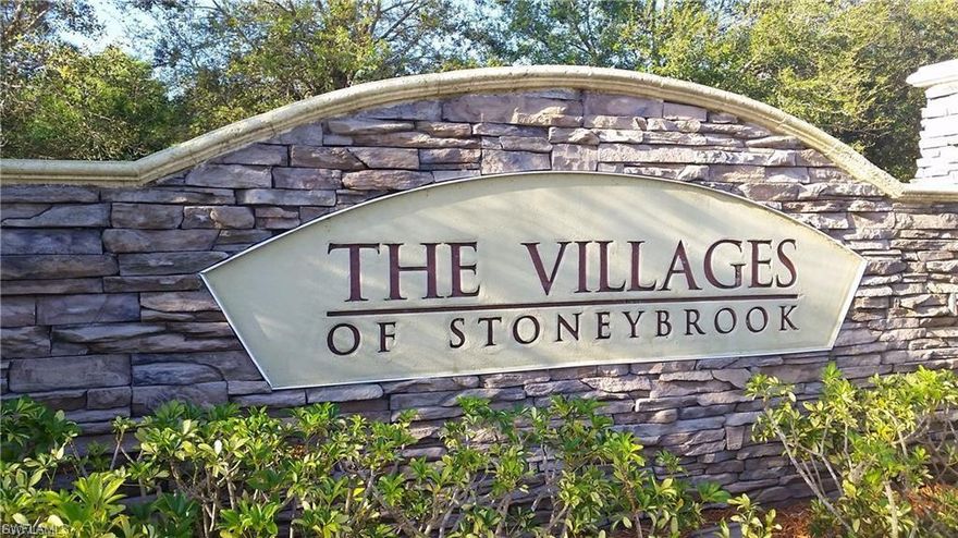 WATER INCLUDED WITH RENT. Beautiful view of the lake from the lanai at this unit. Very spacious 2 bedrooms with two full baths upstairs, and a den, and the rest is downstairs: kitchen, formal dining, living room, half bath and lanai with storage. Washer and dryer included. Beautiful laminate flooring throughout the whole unit. Check out the photos. Gorgeous unit. Villages of Stoneybrook is gated community very close (but not too close) to major roads: I-75, HWY 82, Colonial Blvd. Grocery store less than 5 minutes drive. The community offers a pool and plenty other amenities throughout Gateway.