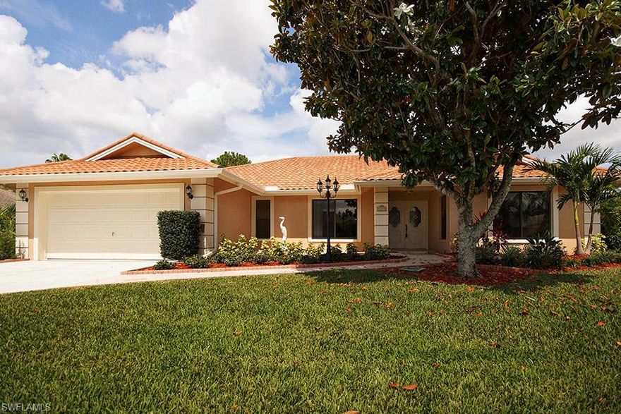 FRESHLY PAINTED INSIDE AND OUT THIS HOME IS READY FOR IT'S NEW OWNER! Recently updated with new appliances, all new light fixtures, pool just resurfaced, new sod and landscaping. Home is equipped with a generator. Entertain on the spacious covered lanai. Situated in the gated golfing community of Imperial Golf Estates this home is in close proximity to beaches and shopping with low HOA fees. Memberships to golf and social clubs are optional.