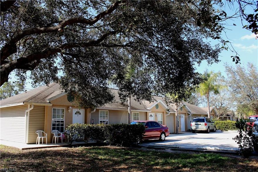 Excellent INCOME opportunity!  A quadruplex in GOLDEN GATE CITY does not come around too often for such good price!   Each of the four units has 2 bedrooms and 1 bathroom. All units have access to a coin operated laundry located in the back of the building. Ideal for a property investor looking to have tenants that truly remain loyal, pay the rent on time and maintain the investment property in good order.  Trouble free maintenance. Fenced backyard. The units are all kept in immaculate condition. This one will not last! Call now!