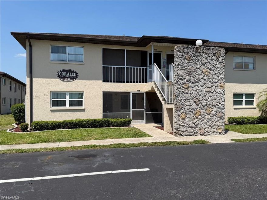 This charming 2 bedroom, 2 bath, condo is priced to sell and offers an unbeatable opportunity in the heart of Southeast Cape Coral. This property is tiled throughout, even on the Lanai, so no carpeting to worry about or replace.  The 2 bedrooms are very close in size so either can be used as the Master, your choice. The current owners upgraded the kitchen with wood cabinetry and granite counters.  This property is close to shopping, restaurants, entertainment, and convenient to beaches and airport.  This property is ideal for anyone looking to secure a GREAT DEAL in a desirable location.  This fantastic price point offers the new owner plenty of opportunities for potential updates.  This is a cash only purchase and is being offered turn-key, so move-in ready.  ACT QUICKLY!  Schedule your private showing today before its gone!