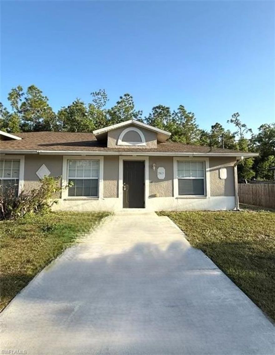 Spacious 2BR duplex with den, vaulted ceilings, and lawn care included! This 1,125 sq ft home features 2 bedrooms, 2 full bathrooms, and a private den that is ideal for an office, nursery, or guest room. Enjoy new LVT flooring, a split-bedroom layout, and a kitchen with ample cabinet space. The primary suite boasts a walk-in closet and a full bath. Extras include a private driveway, laundry hookups, and hassle-free lawn maintenance.