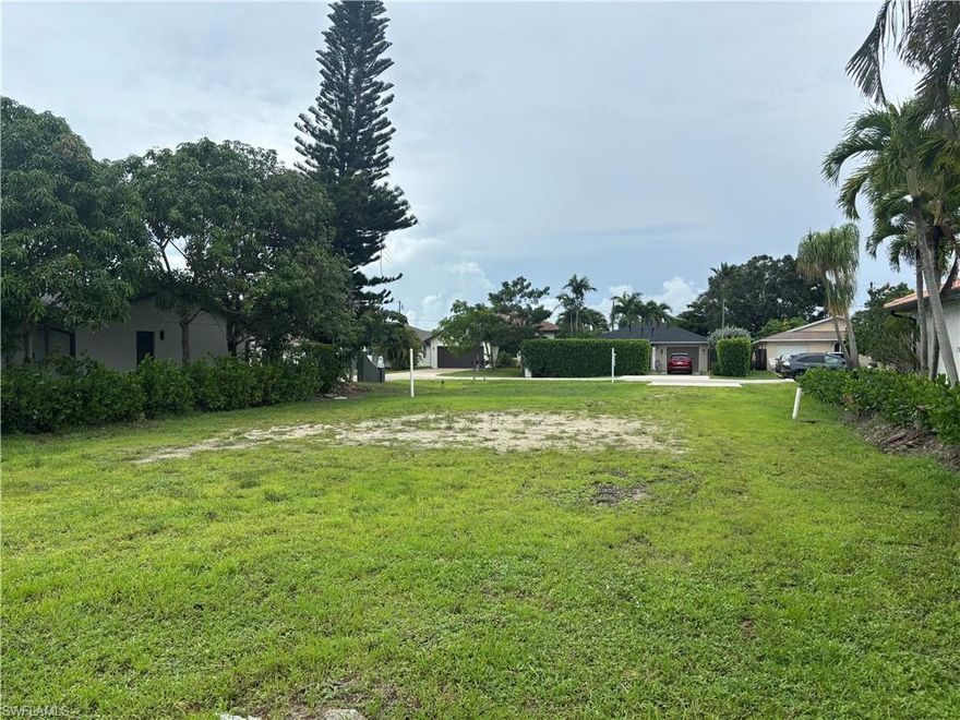 The Lot You’ve Been Waiting For! Walk to the Beach — Southern Exposure — Oversized & Ready to Build!
This prime oversized lot in highly desirable Naples Park is just under 1 mile from Delnor-Wiggins Pass State Park and Beach — one of Southwest Florida’s most pristine stretches of coastline. Enjoy the perfect southern exposure for all-day sun, ideal for a pool home or luxury vacation retreat.

The property is build-ready, offering tremendous value and convenience: Approx. $30,000 in impact fee credit to the buyer. Irrigation well installed (valued at $5,500). 12 loads of fill dirt already added — a major site prep bonus

Located west of U.S. 41, this homesite places you minutes from Mercato, Naples’ premier shopping and dining destination, featuring: Designer boutiques and luxury retail. Whole Foods, Trader Joe’s, and Publix. Award-winning restaurants, from casual cafés to fine dining. State-of-the-art fitness studios and spas. Alamo Drafthouse Cinema and Paragon Pavilion for luxury moviegoing.  Live entertainment, rooftop bars, and vibrant nightlife

All this, with no HOA restrictions and short-term rental flexibility, makes this a perfect opportunity for custom homebuilders, investors, or those dreaming of a beach-close lifestyle in one of Naples’ most in-demand neighborhoods.

Start building your dream home and live the Naples lifestyle you’ve been waiting for!